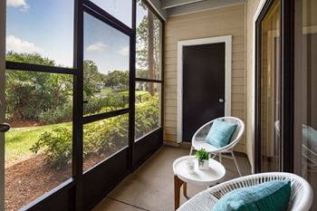 Screened patio or balcony